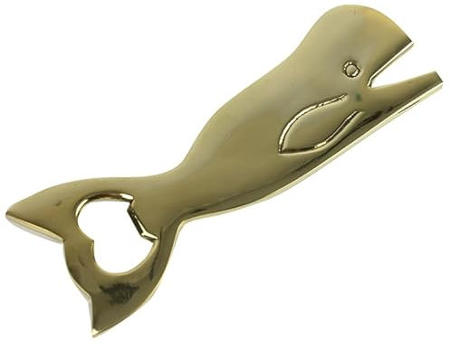 Nauticalia Whale Bottle Opener, Brass, 19cm