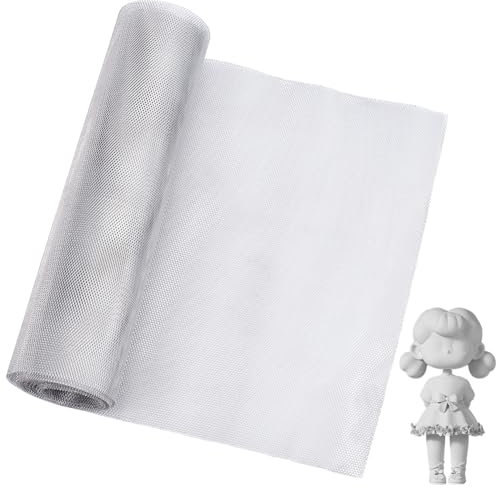 OLYCRAFT Weißes Drahtgeflecht Für Modellierarbeiten 3 m X 30cm Aluminium Drahtgeflecht Für Modellierarbeiten 0.25mm Dicke Aluminium Drahtgeflechtrolle Rostfreies Maschensieb Zum Modellieren
