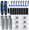 Ersatz-Zubehör-Set, kompatibel mit Ecovacs Deebot X9 Pro Omni Saugroboter, enthält 2 Hauptbürsten + 8 Seitenbürsten + 8 Filter + 6 Wischrollen + 6 Staubbeutel
