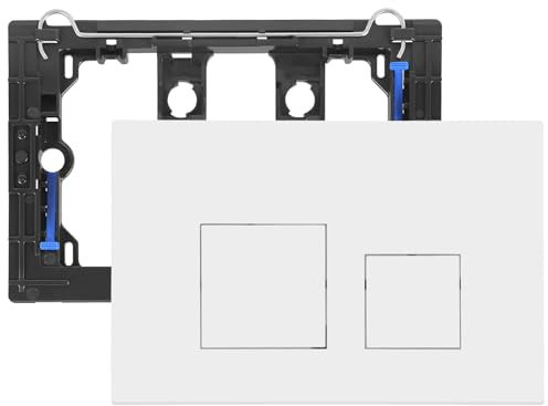 Placa de control para inodoro suspendido – Compatible Geberit Sigma 20, UP300 y UP320 – Placa de disparo Geberit para descarga doble, silenciosa, duradera y eficiente en agua, 1 pieza (blanco)