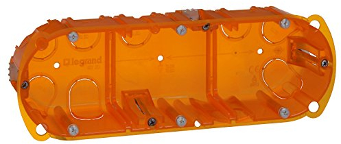 Legrand Batibox LEG90507 Unterputzdose/Einbaudose, 3 Abschnitte, verschiedene Materialien, Tiefe 50 mm