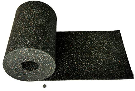 Gummimatte 1 cm Anti-Vibrationsmatte Antirutschmatte 500 x 60 x 1 cm, schwarz (Meterware) (Bautenschutzmatte Antivibrationsmatte Außenbereich Kofferraummatte Bodenschutzmatte Bodenbelag Gummi)