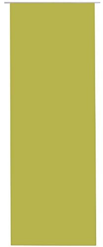 Bestlivings Flächenvorhang Blickdicht 60x245cm, Schiebegardine als Raumteiler (Olivgrün) mit Klettband Befestigung inkl. Flächenvorhangtechnik und Beschwerungsstange