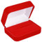 EYS JEWELRY Schmuck-Etui für Trauringe Freundschaftsringe Partnerringe 70 x 60 x 30 mm Samt rot Trauring-Box Ring-Schachtel Schatulle Geschenk-Verpackung