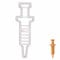 BAKERLOGY Syringe Cookie Cutter - Detailed Biscuit Cutter Design for Baking and Crafts, Ideal on Fondant, Dough, Clay