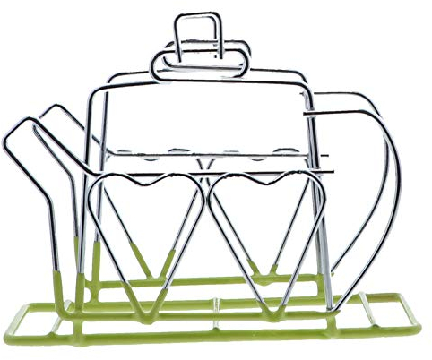 Wire Napkin Stand With Teapot Napkin Holder (Green)