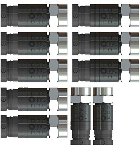 DRAGONSAT Compression F Connector Professional for CT63 WF65 Shotgun Twin Sky coax Satellite Cable 10 PACK - as used by the leading Uk Satellite Company
