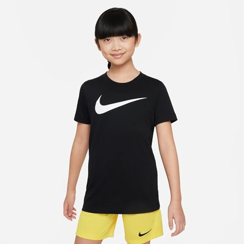 Nike Unisex Kinder Y Nk Df Park20 Tee Hbr Shirt, Black/White, 8-9 Jahre EU