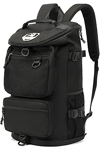 Kalesi Sporttasche, Rucksack, 4-Wege, wasserdicht, mit Schuhfach für Reisen, Sport, Wandern, Laptop, Schwarz, X-Large, Duffel Rucksäcke