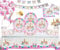 Unicorn Party Birthday Decoration Set Unicorn Paper Plates Cups Napkins Tablecover Birthday Banner Paper Straws-Serves 16 Guests