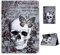 Rosbtib Coque iPad 9ème/8ème/7ème Génération 10,2 Pouces 2021/2020/2019 PU Cuir Cover Case Stand Etui Flip Housse avec Fonction Veille/Réveil Automatique pour iPad 7/8/9 10,2 Pouces, Le Crâne