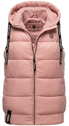Navahoo Damen Weste Steppweste gesteppt Frühjahr Übergangsweste B860 [B860-Kassid-Puder-Rosa-Gr.XS]