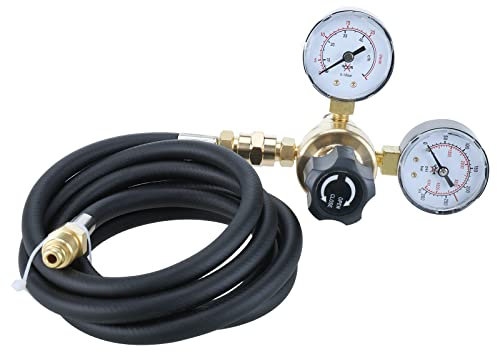 LuckyHigh Argon CO2 Regulators Gauges Gas Welding Regulator CGA580 with 80inch Hose for Mig Tig Weld