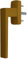 Aluminium Fenstergriff Quadrat, Farbe:Gold F4, Stiftlänge:40mm