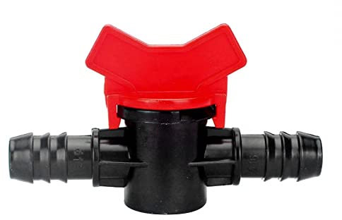 Barbed Ball Valve,12mm/16mm/12mm to 16mm Barb Connector Shut Off Switch for Garden Drip Irrigation Aquarium Hose Tube