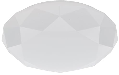 EGLO LED Deckenleuchte Pochuta, dimmbare Deckenlampe mit Fernbedienung, runde Deckenbeleuchtung aus Metall und Kunststoff mit Kristall-Effekt in Weiß, Lampe Decke warmweiß- kaltweiß, Ø 40 cm