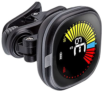 Accordeur électronique, 12 Accordeurs de Guitare Rechargeables à Tempérament égal, écran LCD, Arrêt Automatique pour Violon (Noir (réglage spécial))