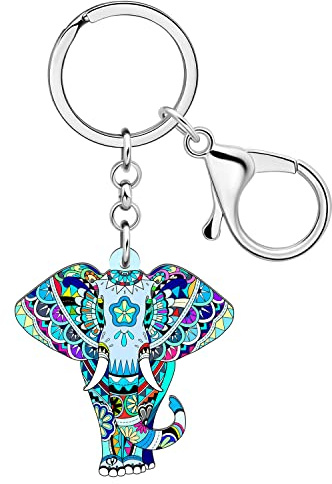 DALANE Acrylique Porte-clés Eléphant Afrique Porte-clés Voiture Eléphant Cadeaux pour Femmes Filles Accessoires