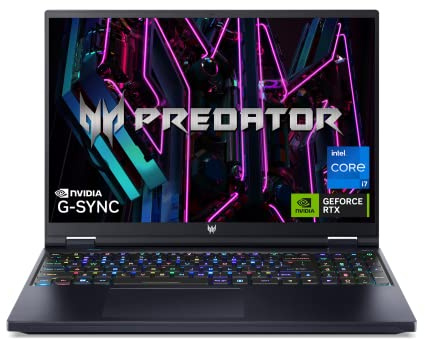 acer Predator Helios 16 Gaming Laptop | Intel Core i7-13700HX | NVIDIA GeForce RTX 4060 | 16 2560 x 1600 165Hz G-SYNC | 16GB DDR5 | 1TB Gen 4 SSD | Killer Wi-Fi 6E | Copilot Enabled | PH16-71-71AV