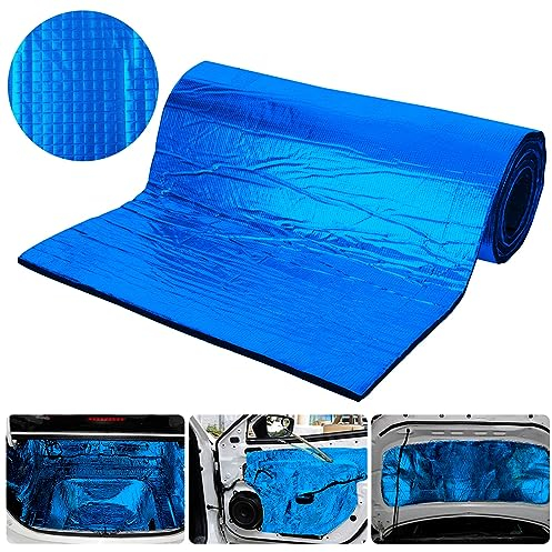 Dämmmatte Auto Schallschutzmatte Isolierung - Dämmmatte Schaumstoff Selbstklebend Matte Schallschutz Selbstklebende Mattenrolle,Feuerfest, Feuchtigkeitsfest, Wasserdicht,200x50x0.5cm,1 stück blau