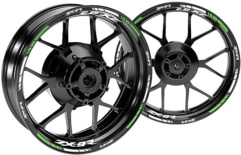 One-Wheel, Offiziell lizensierte Kawasaki ZX-9R Felgenaufkleber, Design V1 Premium Light, Felgenrandaufkleber GP