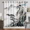 HYFBH 2 Panneaux Rideaux occultants Paysage Japonais fenêtre Rideau Peinture à l'encre Traditionnelle Rideaux à œillets Rideaux Classiques WxH/2x80x150cm Rideau Opaque