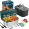 TRAVELISIMO XXL Elektrische Lunchbox Extra groß 1,8L Thermo Lunchbox Für Essen Heiß 80W, Heat Box 3-in-1 Food Warmer, Warmhaltebox Für Essen 12V/24V/220V, für Arbeit Auto Lkw Lunchbox Elektrisch
