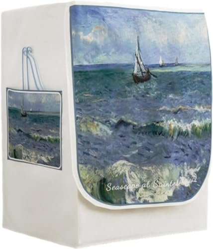 Morkite Pittura Copertura Lavatrice per Esterno per Lavatrici e Asciugatrice, Copri Lavatrice Esterni, Impermeabile Antipolvere Coprilavatrice da Esterno con Aperture Frontali Protezione Solare