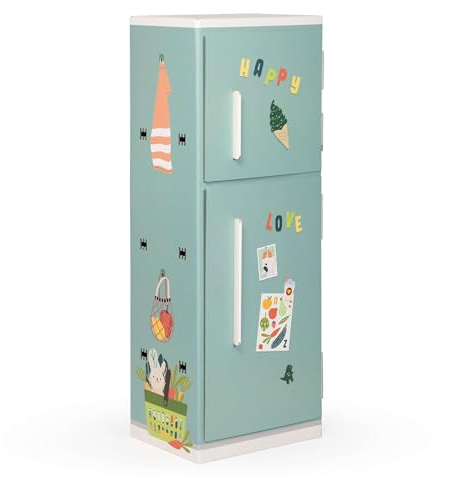 FOLDZILLA Kühlschrank für Kinderküche 110 x 41 x 33 cm Spielküche für Kinderzimmer aus Pappe - Lou