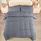 Utopia Bedding Bettwäsche 200x200 Set - Mikrofaser Polyester Bettbezug 200x200 cm + 2 Kissenbezüge mit Gefälteltem Saum 50x75 cm - Grau