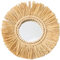 Miroir rond en paille tissée de style bohème r pour la décoration du salon et de la chambre à coucher - 40 cm
