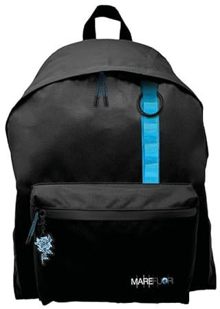 Giochi Preziosi Mare Fuori-Zaino Americano Mare Fuori, Fascia In Tessuto,Anello In Metallo, Pendenti Intercambiabili,Moschettone,Logo Nella Testa Frontale. Dim 40X23X18 Cm E 23Lt.