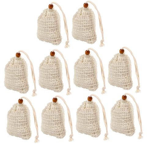 minkissy 10piezas Bolsa De De Jabón Exfoliante Unidades Con Burbujas y Cordón Para Ducha