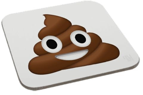 Perfect Mugs Poop Smiley Face Emoji Coaster Printing Tea Coffee Sarcastic Humour Novelty Birthday Gift Xmas Secret Santa Gifts Women