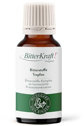 BitterKraft! Gocce amare originali biologiche, 20 ml, sostanze amare secondo Hildegard di Bingen | Gocce amare di 9 erbe amare squisite | 100% naturale senza additivi e vegani | Made in Germany (20
