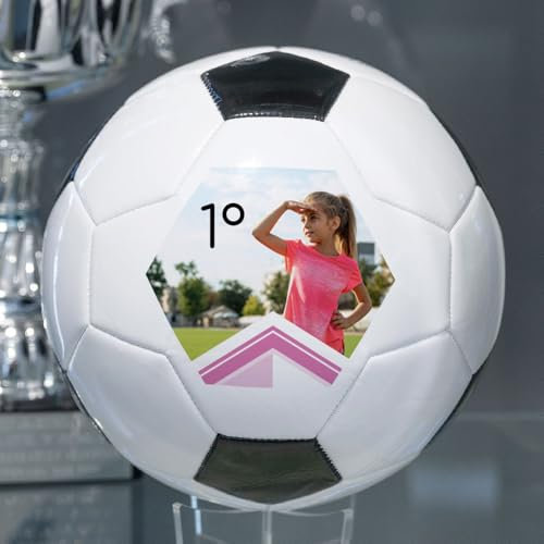 Wanapix | Ballon de Football Personnalisé | Personnalisable avec Votre Nom ou Texte | Ballon de Foot | Basic | Capitaine Rose