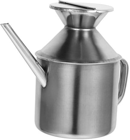 OFFSCH Stabiler Edelstahlbehälter Für Olivenöl Essigspender Mit Filter Küchen-ölspender 500 Ml Vorratsbehälter Mit Griff Für Öl Und Sojasauce