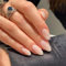 Nude Long Almond Press On Nails, Reusable Stick On Nails With Glue, 24Pcs Glossy False Nails, Stick On Nails Full Cover, Elegant Art For Women With Glue For Everyday And Party Use