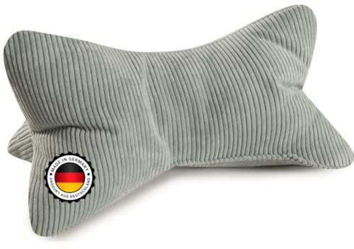 Bonvionn Leseknochen Selma Cord Look ergonomische Form für Nacken- oder Lendenstütze Flexible Stütze für Bücher, E-Books oder Tablets (Mint)