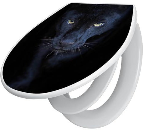 banjado Familien WC Sitz mit Absenkautomatik 44,5x37cm / Klodeckel/Klobrille mit Kindersitz aus hochwertigem Polypropylen/Toilettensitz Kindersitz integriert Motiv Nora