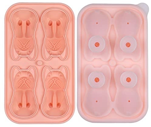 Wiederverwendbare Silikonform mit 4 Mulden, für Spirituosen, Cocktails, Eis