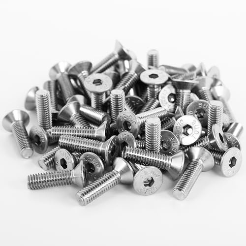 Topnorm24 - Senkschrauben Edelstahl M10x80 mm - 10 Stück mit Innensechskant DIN 7991 V2A A2 VA Schrauben metrisches Vollgewinde für Muttern und Unterlegscheiben (M10x80 (10 Stück)