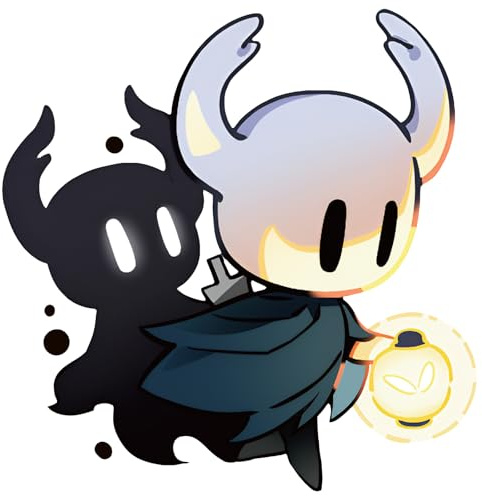 Hollow Knight Auto Aufkleber PVC Sticker Schatten Seele Motiv | Spielinspiriertes Design mit Hollow Knight und seiner dunklen Seele