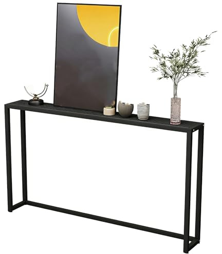 BXKF Metal Over Radiator Shelf, 8inW Narrow Console Tables, Radiator Cover Shelf with Foot Pads, Slim Entryway Tables for Living Room, Entrance, Office(Black,95 * 20 * 80cm/37 * 8 * 31in)