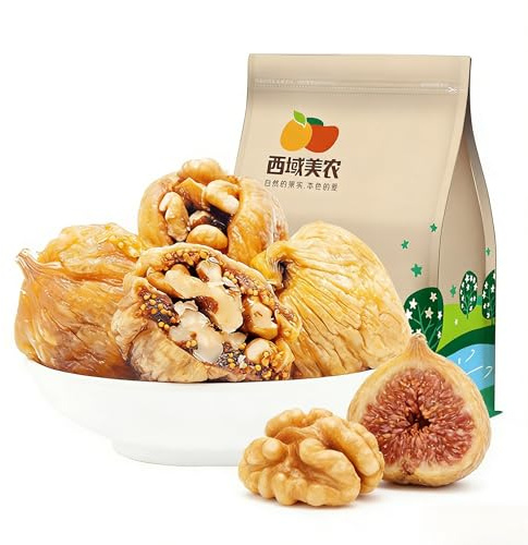Dried Fig & Walnut Snacks, Whole Fig Stuffed with Whole Walnut, Naturally Air-DriedNo Added Sugar, Large Size (≥4.5cm)250g, Suitable for All Ages (150g)