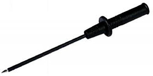 McPower Prüfspitze PS 20 | 4 mm Stecker | 65 mm Schaftlänge | Abrutschsicherung | Ideal für SMD-Komponenten & ICs | Schwarz