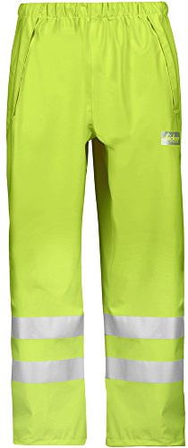 Snickers 82436600006 Size Large Class 2 High-Vis Rain Trousers - Yellow