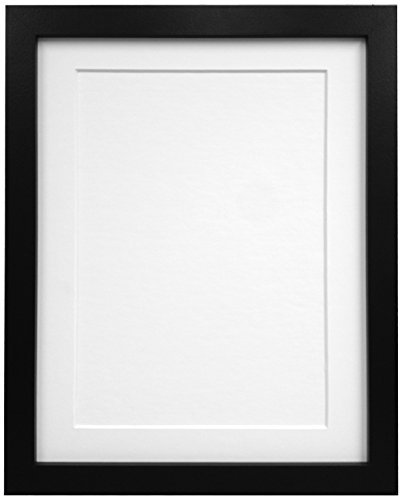 FRAMES BY POST Cadre photo H7 noir de 25 mm de large avec passe-partout blanc et panneau arrière 50,8 x 40,6 cm pour photo format A3 (verre plastique)