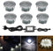 CHNXU LED Bodeneinbaustrahler 6er Set Ø45mm 1W Terrassen Einbaustrahler Aussen 12V IP67 Wasserdicht Terrassenstrahler Licht für Küche Garten Treppen Balkon Terrasse, Kaltes Weiß