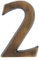 HUBER numero civico 2 in ottone 10 cm I numeri civici per casa e porta I numero civico 3D I targhette con numero civico in nobile ottone antico 3D design